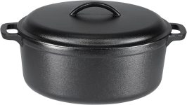 Amazon Basics Round Pre-Seasoned Cast